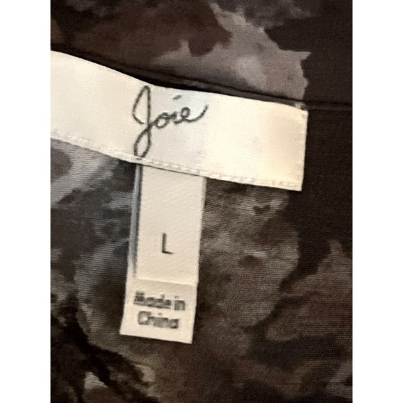 Joie Sheer Floral Blouse in Brown and Tan - Picture 5 of 5